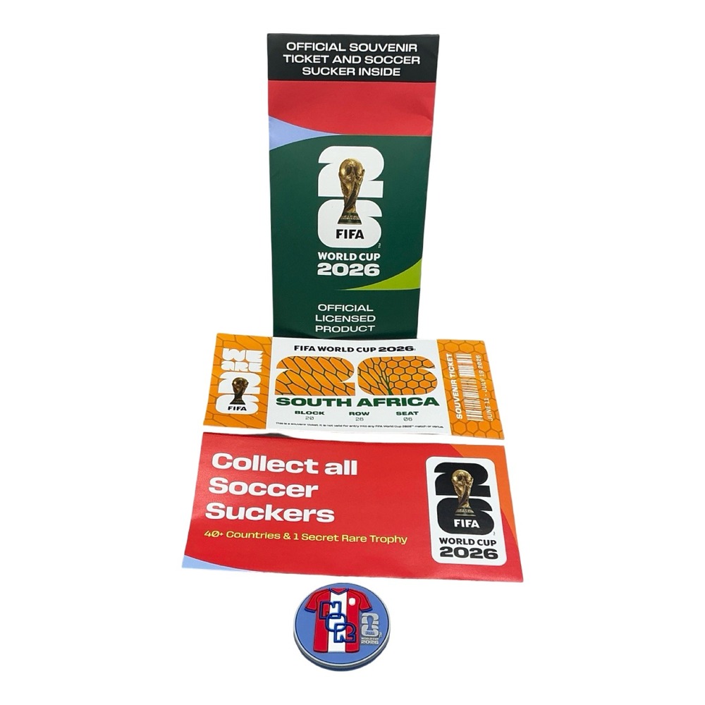 FIFA World Cup 2026 South Africa Souvenir Ticket Soccer Sucker Collectible